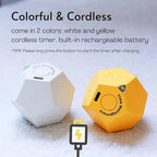 Mini 12 Sided Cube Timer, 11 Preset Times Pomodoro Timer for Enhanced Productivity. Ideal for ADHD Management, Workout, Study & Kitchen Cooking. Easy to Use (Yellow)