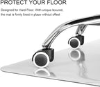 Kuyal Clear Chair mat for Hardwood Floor 30 x 48 inches Transparent Floor Mats Wood/Tile Protection Mat for Office & Home (30" X 48" Rectangle)