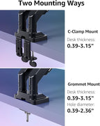 MOUNTUP Dual Monitor Stand for Max 43 inch Screens, Ultrawide Monitor Arm Height Adjustable, Heavy Duty Dual Monitor Mount, Full Motion Premium Monitors Arm, Holds 2.2 to 33 lbs, VESA Desk Mount