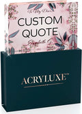 Custom Acrylic Sign Personalized, Custom Desk Name Plate, 18 Styles, (4"x6"), With Gift Box, USA Made by Acryluxe. (Glowing)