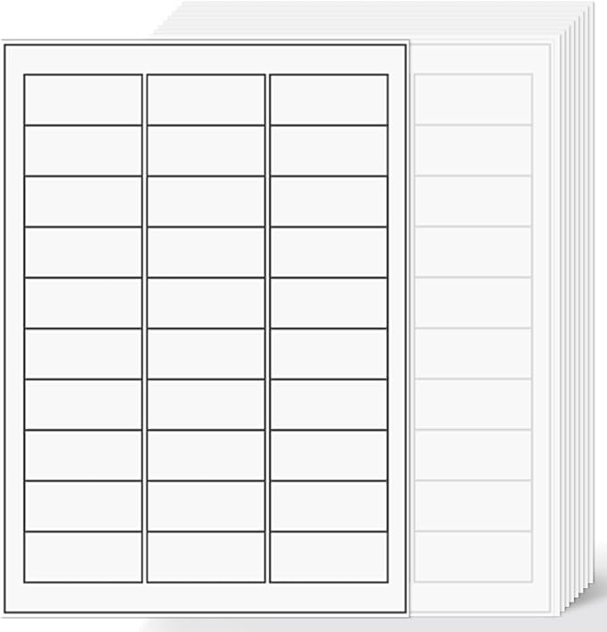 1" x2-5/8 Shipping Address Labels, Blank Mailing Labels, 30-UP White Self-Adhesive Name Tag Stickers for Inkjet and Laser Printer [100 Sheet 3000 Labels]
