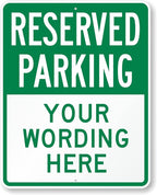 SmartSign 30 x 24 inch Custom “Reserved Parking” Metal Sign - Add Text, 80 mil Laminated Rustproof Aluminum, Green and White, Made in USA