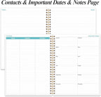 2026-2027 Planner - 18 Months Weekly & Monthly Planner from January 2026 - June 2027, Planners 2026-2027 with Elastic Closure, Inner Pocket, 8.5" x 11", Flower-C