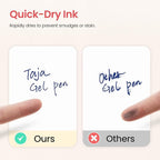 Taja Gel Pens, 6 Pcs Quick Dry Navy Gel Ink Pens, 0.5mm Fine Point Smooth Writing Pens for Journaling and Note Taking, Cute Aesthetic Pens for Women & Men-Navy Ink