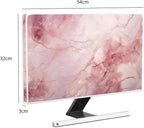 Baocicco Fashion Pink Marble Computer Monitor Dust Cover 22, 23, 24, 25 Inch Full Body Cover for Computer Screen Panel Case Computer Sleeve Compatible with iMac 24, 22-25 PC, Desktop and TV