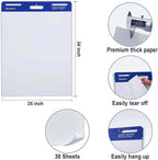 Comix Sticky Easel Pad, 25 x 30 Inches Flip Chart Paper for Teachers, Large Self Stick Easel Paper, 30 Sheets/Pad, 2 Pads/Pack