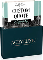 Custom Acrylic Sign Personalized, Custom Desk Name Plate, 18 Styles, (4"x6"), With Gift Box, USA Made by Acryluxe. (Holman)