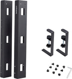 StarTech.com Under Desk Cable Management Tray, Length Adjustable, Clamp-On Installation, No Drilling Required, Black