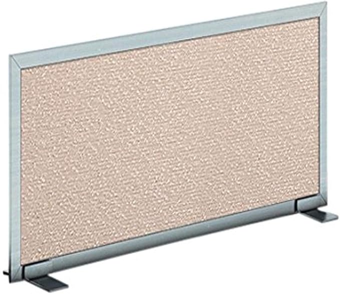 OBEX Acoustical Free Standing Privacy Screen, Cubicle Accessories Desk Privacy Panel, Desk Dividers for Office, Office Furniture Partitions Portable Sound Proof Dividers, 24" x 42", Overcast