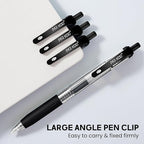 ParKoo Black Gel Pens, 70 Pack Quick Dry Retractable Medium Point 0.7mm Rollerball Gel Ink Pens Smooth Writing with Comfort Grip for School Office Home