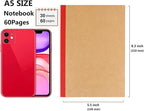 Zegrox 12 Pack Notebooks Bulk, Kraft Cover Lined Blank College Ruled Travel Journals with Rainbow Spines For Women Students Business, 60 Pages, 8.3”x 5.5”, A5, 12 Colors
