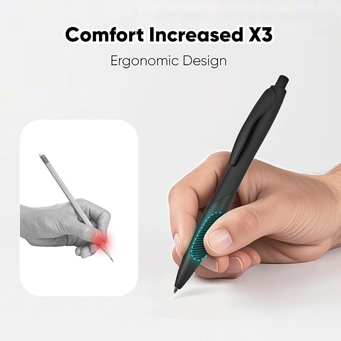 BallPoint Pens, 30 Pack (BLACK Ink),Bulk Pens, Purple Barrel,Click Pens for Office Home and School, Retractable Ballpoint Pens, Medium Point, 1.00MM (Purple)