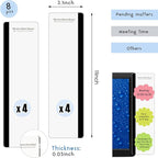 Zonon 8 Pieces Computer Monitor Notes Screen Monitor Memo Board Sticky Note Holder Message Board Computer Side Panel for Office Home Desktop Left and Right