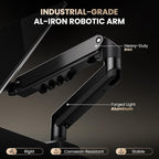 SIAGO Single Monitor Stand, 15 to 32 Inch Monitors Arm, Adjustable Mount with C-Clamp and Grommet Installation, Made of Iron and Al, VESA Monitor Stand for Desk - Fits 4.4 to 19.8lbs Monitors