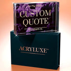 Custom Acrylic Sign Personalized, Custom Desk Name Plate, 18 Styles, (4"x6"), With Gift Box, USA Made by Acryluxe. (Blossom)