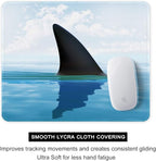 Auhoahsil Mouse Pad, 12 x 10 in Oceans Theme Computer Mouse Pad for Desk, Premium-Textured Non-Slip Rubber Stitched Edges Waterproof Square Mouse Mat for Gaming Work Wireless Mice, Shark