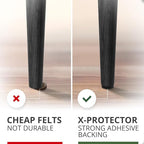 Felt Furniture Pads 235 PCS X-Protector! Huge Quantity of Black Furniture Pads for Hardwood Floors with Many Big Sizes – Your Ideal Wood Floor Protectors for Furniture.