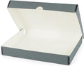 Lineco Folio Storage Box, Clamshell Design with Metal Edge. 11.5x17.5x1.75 Inches, Archival Boxboard, Preserve Photos, Cards, Magazines, Documents, Art, Ephemera, Family Records, Gray, Pack of 1