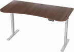 VIVO Electric 63 x 32 in Standing Desk, Memory Height Adjustment, 1B Series, Holds 220 lbs, Dark Walnut Top Gray Frame, DESK-KIT-1G1D
