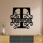 Custom Metal Signs | Personalized Monogram Name Sign | Outdoor Wall Art for Family Name | Custom Name Metal Sign, Last Name, Anniversary, Wedding Gifts for Women, Wife, Parents, couple (6'') (Design 8)