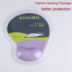 xinidc Ergonomic Computer Mouse Pad with Wrist Rest Support, Pain Relief Mouse Pad with Non-Slip PU Base for Home Office Working Studying (Purple)