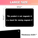 4 Pack Black Magnetic Board,17.5" x 11.4" Magnet Bulletin Board to Display Magnetic Notes, Poetry, Photos, Suitable for Wall, Refrigerator, Cabinet etc, Come with 16 Plastic Anchor Bolts and Screws