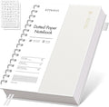 EMSHOI Spiral Notebook Bullet Dotted journal, A5 Dotted Grid Notebook with 300 Pages, 100gsm Thick Paper, Waterproof Softcover Notebook for School Work Writing, 5.7" × 8.22" - Transparent
