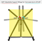 MEEDEN 10 Pcs Artist Tabletop Display Easel, Aluminum Tripod Easel for Painting, Collapsible Folding Frame Easel, Portable Lightweight Table Top Easel Stand, Hold Canvas Up to 24" x 30"