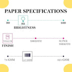 Print It - Vellum Bristol Colored Cardstock Cover Paper, 67 Lb, 8.5" X 11”, Heavyweight Colored Cardstock for Crafts, School, Invitations, And Office Use - Decoration Drawing 250/Case- Gold