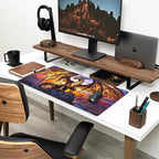 Dragon Desk Mat Large Mouse Pad XXL Extended Gaming, Gamer Gift Play Mat Desk Mousepad with Stitched Edges, Keyboard Mouse Mat for Work Game Office 31.5x15.7 in-Gift for Boyfriend or Son