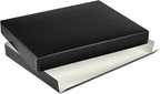 Lineco Museum Archival Storage Box, 9.75x12.75x1.5 in. Drop Front Design. Acid-Free with Metal Edge. Organize Photos, Pictures, Prints, Documents, Crafts, DIY. Black, 2 Pack