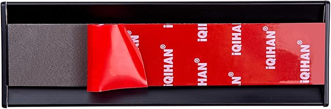 Set of 5 - Nameplate Holder for Wall Mount, 2.36'' x 10'' Curved Office Business Door Sign Holder-Black