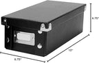 Snap-N-Store Index Card Holder Storage Box - Collapsible Organizer Box fits 1100 Flash Cards - Business, Recipe, or Note Card - 4 x 6, 1 Pack, Black