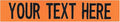 Custom Uniform Name Tapes Solid Colors. Orange Fabric, 5 Inch Sew on