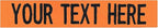 Custom Uniform Name Tapes Solid Colors. Orange Fabric, 4 Inch Hook Fastener (Uniform Ready Fastener)