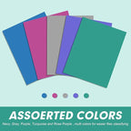 Two Pocket Folders, RAZCC 125 Pack 2 Pocket Folders Fit Letter Size Paper, Paper Folders with Pockets for School Office Business Home (Assorted 5 Colors)