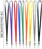Beebel Orange Lanyard Bulk Lanyards for Id Badges Flat Lanyard with Badge Clip Swivel Hook 50 Pack