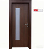 In or Out Door Sign, Sliding Status Indicator for Office Home Meeting Room, Red Green In Out Slider Sign (Silver)