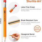 Shuttle Art 400 Pack Golf Pencils With Erasers, #2 HB Pencils Bulk, 3.5” Mini Pencil, Pre-Sharpened Small Pencil for Kids Teachers Classroom Games, Back to School Supplies