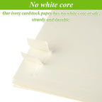 QTLCOHD 200 Sheets Cream Cardstock 8.5 x 11 Off White Cardstock 110lb Ivory Cardstock Paper Printer Paper for Certificates, DIY Card Making, Invitations, Business Cards