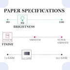 Print It - Vellum Bristol Colored Cardstock Cover Paper, 67 Lb, 8.5" X 11”, Heavyweight Colored Cardstock for Crafts, School, Invitations, And Office Use - Decoration Drawing 250/Case-Orchid