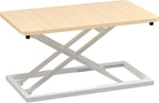 Decoholic Light Wood Small Single 24 inch Scissors Lift Keyboard and Mouse Riser ,Height Adjustable Standing Desk Converter,for Ergonomic Sit Stand Workstations (24 inch NW)