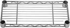 Shelving Inc. 8" d x 18" w Chrome Wire Shelving with 3 Tier Shelves, Weight Capacity 800lbs Per Shelf