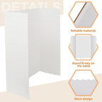 Ctosree 100 Pcs 14 * 22 Inch Tri Fold Poster Board Bulk, Science Fair Project Display Paperboard, Single Wall, Lightweight Presentation Board (White)
