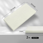 UMIACOUSTICS 2 PCS Acoustic Panel, 47.2" x 23.6" x 2" Fiberglass Sound Proof Wall Panels, Sound Absorbing Panels for Studios, Office, Home Theater. Off White
