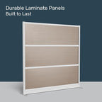 Stand Up Desk Store Oakwood Aesthetic Modular Walls | Room Divider Wall with Durable Woodgrain-Inspired Finish | Modular Office Partition Wall for Offices, Classrooms, and Coworking 70" W x 70" H
