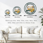Custom Sewing Room Wall Decor Sign, Personalized Sunflower Sewing Machine Craft Room Sign Unique Home Decor Quilting Metal Wall Art, Customized Last Name Sign for Mom Grandma Nana Gift