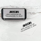 Self Inking Modern Address Stamps | Custom Return Address Stamper (Colorblock, Xtra Large)