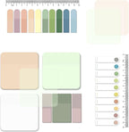 BAYTORY 700 Sheets Pastel Transparent Sticky Notes, Clear Waterproof 3 x 3 inch See Through Memo Pad, Self-Adhesive Translucent Writable Index Tabs for Annotating Books, Study Stationary Supplies