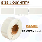 Zonon 750 Pcs Clear Labels Label Protector Clear Stickers Wafer Seals Waterproof Labels for Protecting Barcodes, Numbers and Stickers (3.15x1.18 Inch,Rectangle)